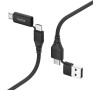 Hama USB kabel 4v1: USB-C, USB-A - USB-C, micro-USB, 1,5 m