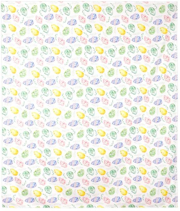 Ubrus s velikonočním motivem, 130x160 cm,100 % polyester. Autronic (UBR065-4), Bílá, Polyester 100%