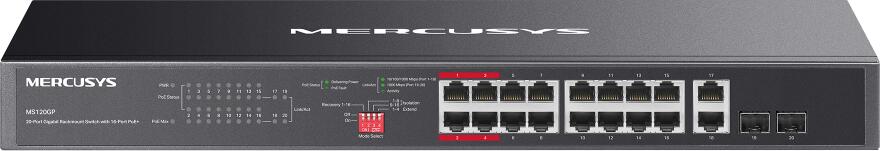 Mercusys MS120GP 20xGb desktop switch(16xPOE+)
