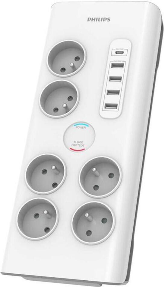 Philips ACC Přepěťová ochrana Philips SPN7060WA/60, bílá, 2m