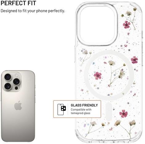 Zadní kryt FIXED MagBloom s podporou MagSafe pro Apple iPhone 13/14, Blush Plum