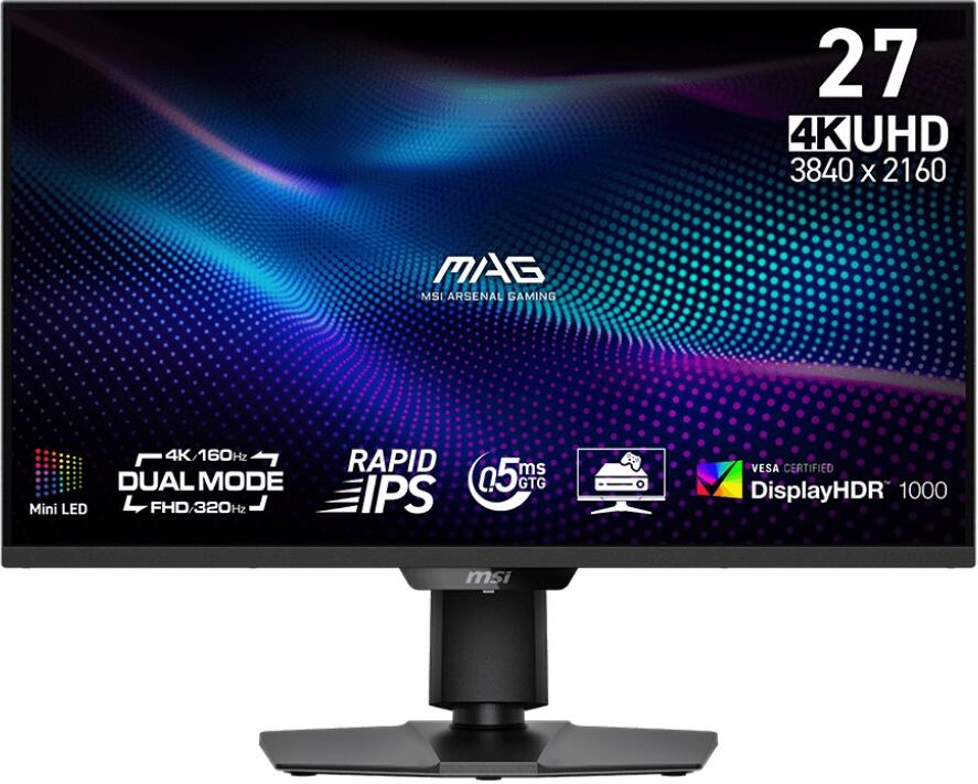 MSI MAG/274UPDF E16M/27"/IPS/4K UHD / 160Hz / 0,5ms / Černá / 3R (MAG 274UPDF E16M)