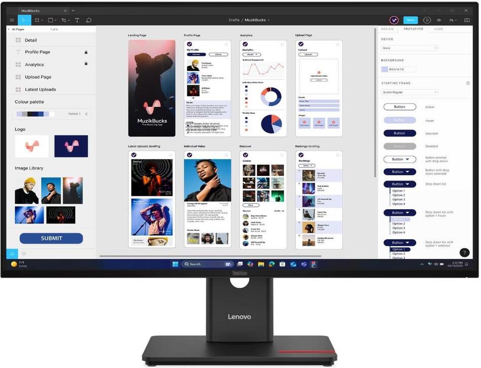 Monitor Lenovo ThinkVision T32UD-40 (64B0ZAT1EU)