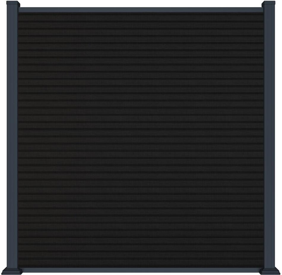 ROJA MODERN plotový panel WPC 180x180 cm HORIZONTÁLNÍ i VERTIKÁLNÍ a koncovky - antracit