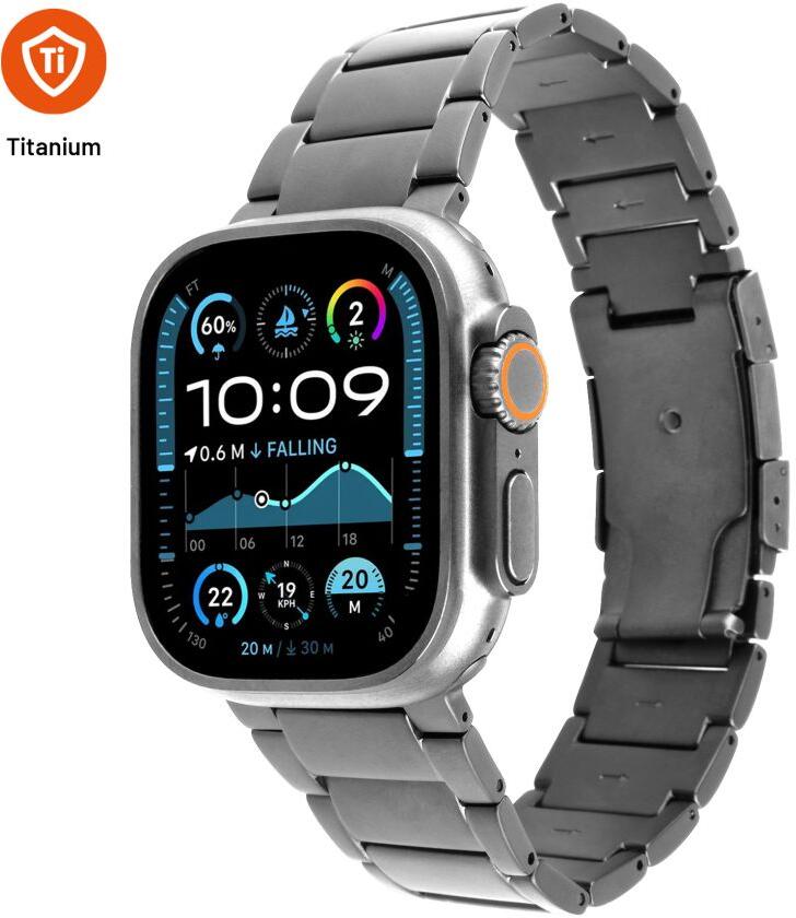 Titanový řemínek FIXED Titanium Strap pro Apple Watch 44/45/46/49mm, přírodní titan