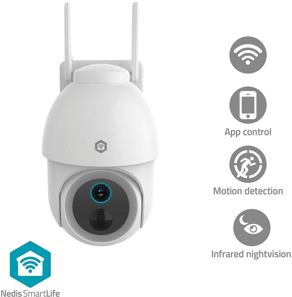 SmartLife Venkovní Kamera NEDIS WIFICBO51WT