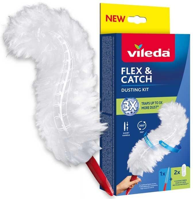 Prachovka Vileda Flex&Catch s krátkou rukojetí