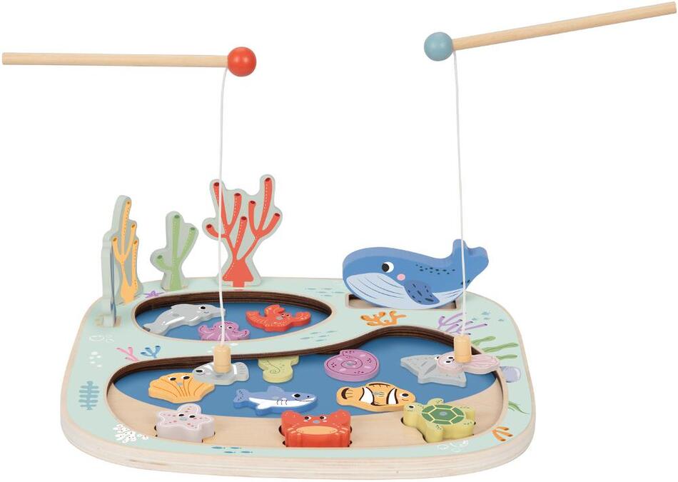 Motorické hračky TOOKY TOY TP066 Chytání rybiček 2v1