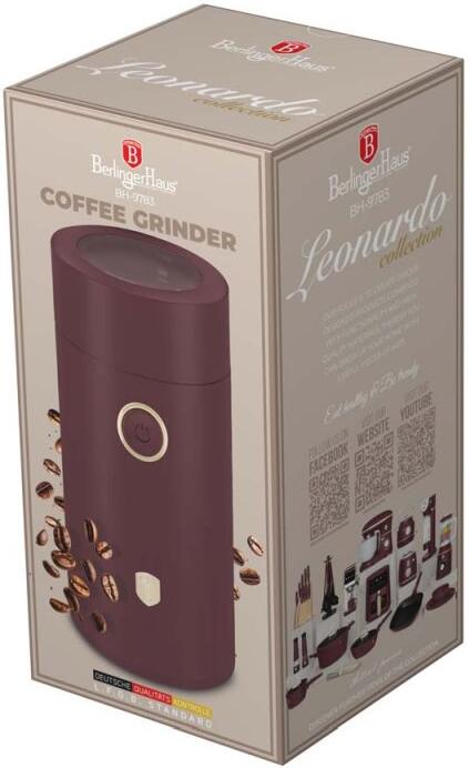 BERLINGERHAUS Mlýnek na kávu elektrický Leonardo Collection BH-9783