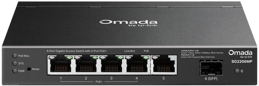 TP-Link SG2206MP 4xPoE, 1xRJ45, 1x SFP Omada Acces