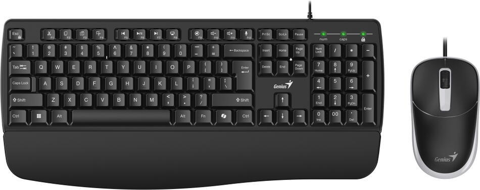 GENIUS KM-123/ Drátový set/ Ergo předložka/ Copilot/ USB/ černá/ CZ+SK layout (31330013403)