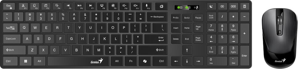 GENIUS SlimStar 8250/ Bezdrátový set Bluetooth + 2,4GHz/ Copilot/ USB/ černá/ CZ+SK layout (31340020403)
