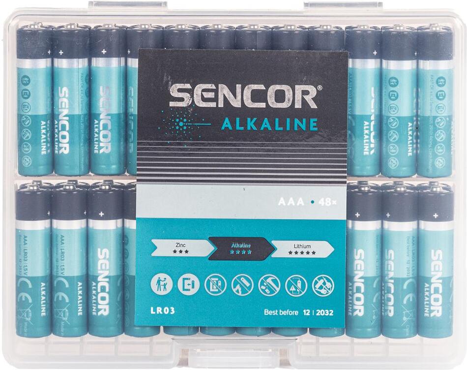Baterie Sencor SBA LR03 48 BOX AAA Alk