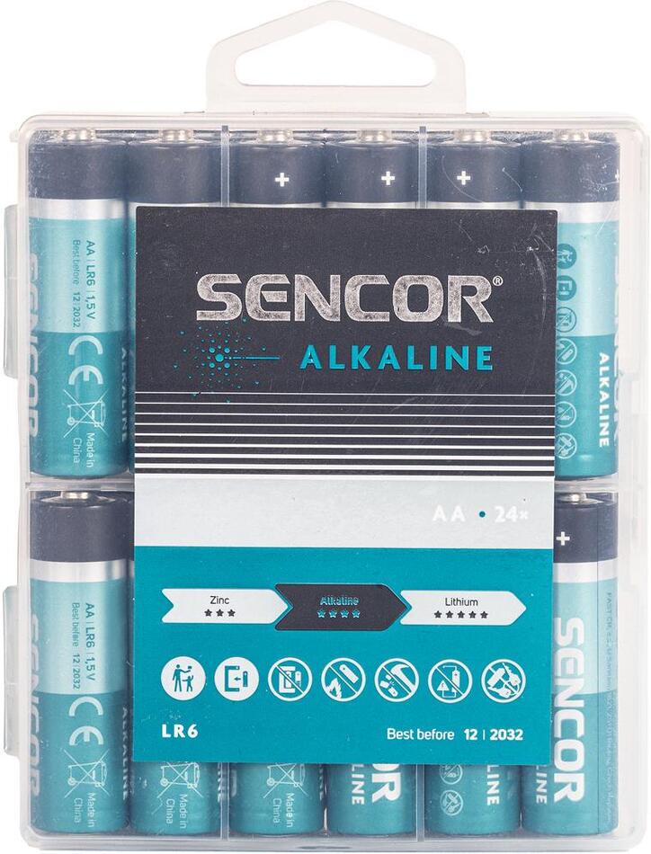 Baterie Sencor SBA LR6 24 BOX AA Alk