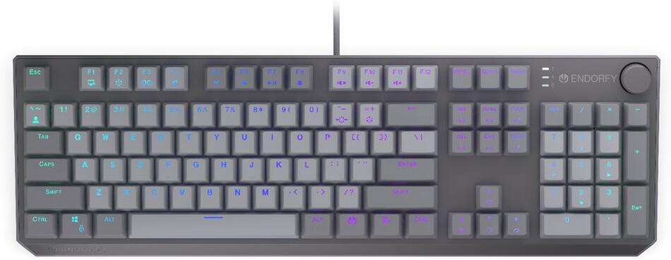 Endorfy mechanická klávesnice Thock V2 / drátová / ARGB / red sw. / USB / num. kl. / US layout (EY5A125)