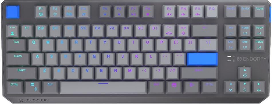 Endorfy mechanická klávesnice Thock V2 TKL / bezdrátová / ARGB / yellow sw. / USB / US layout (EY5A130)