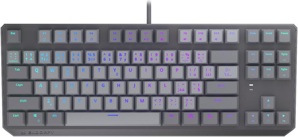 Endorfy mechanická klávesnice Thock V2 TKL / drátová / ARGB / red sw. / USB / CZ/SK layout (EY5C016)