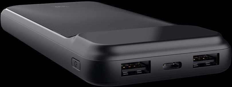 TRUST Powerbanka Avala, 10000 mAh, 1xUSB-C + 2xUSB, černá (25882)