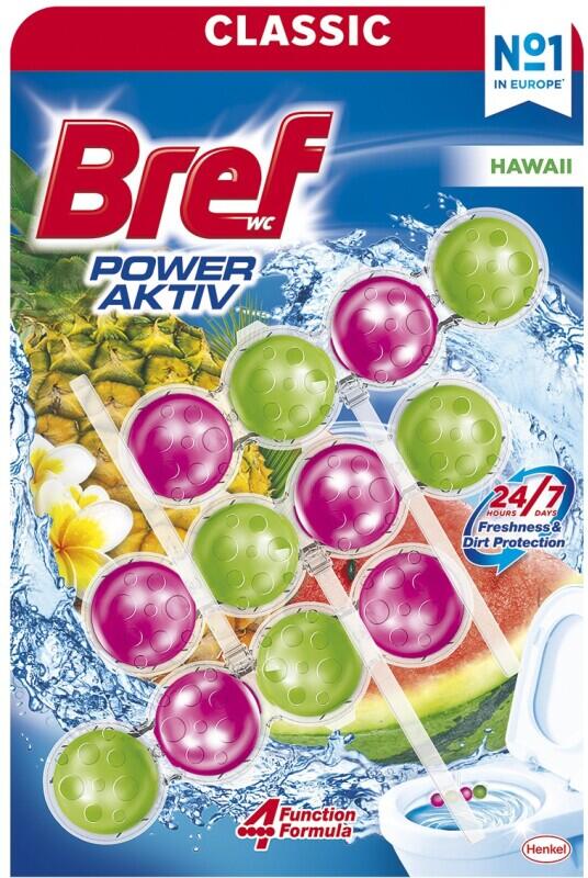 Bref Power Aktiv Hawai, WC blok kuličky 3 x 50 g