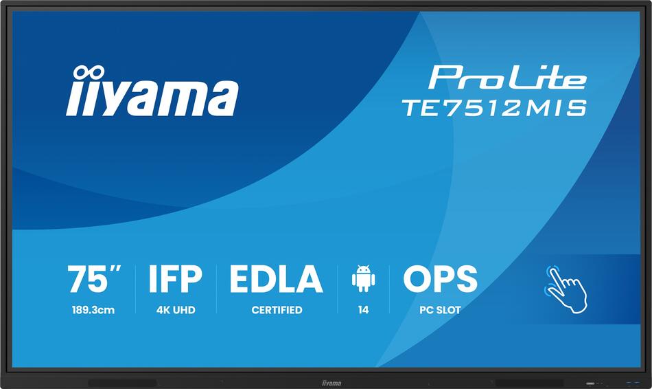 75" IIYAMA TE7512MIS-B4AG:IPS,4K,40P,USB-C