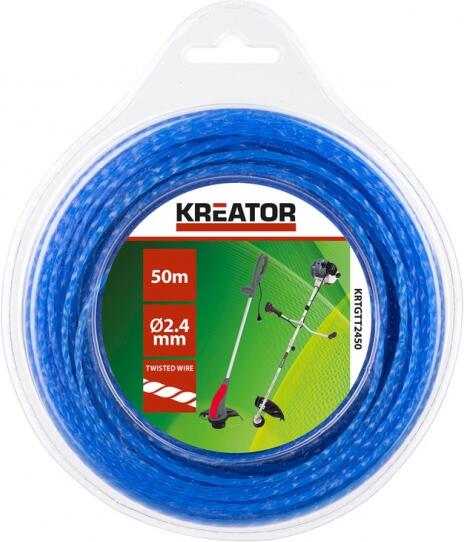 Struna Kreator KRTGTT2450 kroucená 2,4 mm x 50 m