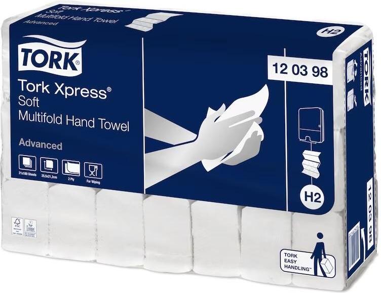 Ručníky Tork papírové skládané Xpress Advanced Soft bílá H2 3780 ks New - 1 krt