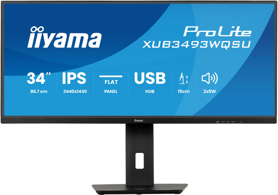 IIYAMA ProLite / XUB3493WQSU-B6 / 34" / IPS / wQHD / 120Hz / 1ms / Černá / 3R