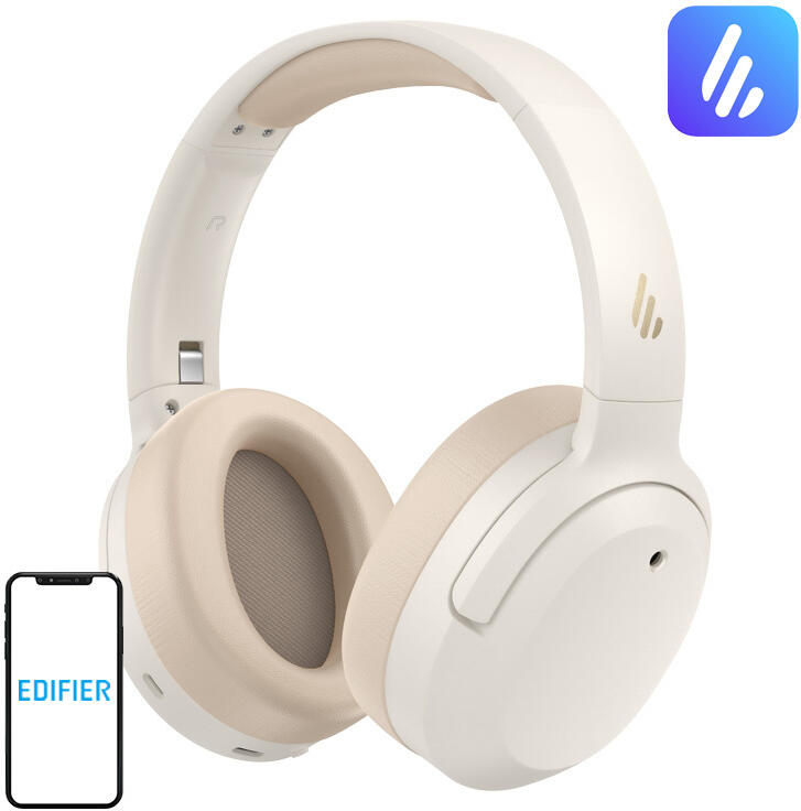 Sluchátka EDIFIER W820NB Plus V25, krémová