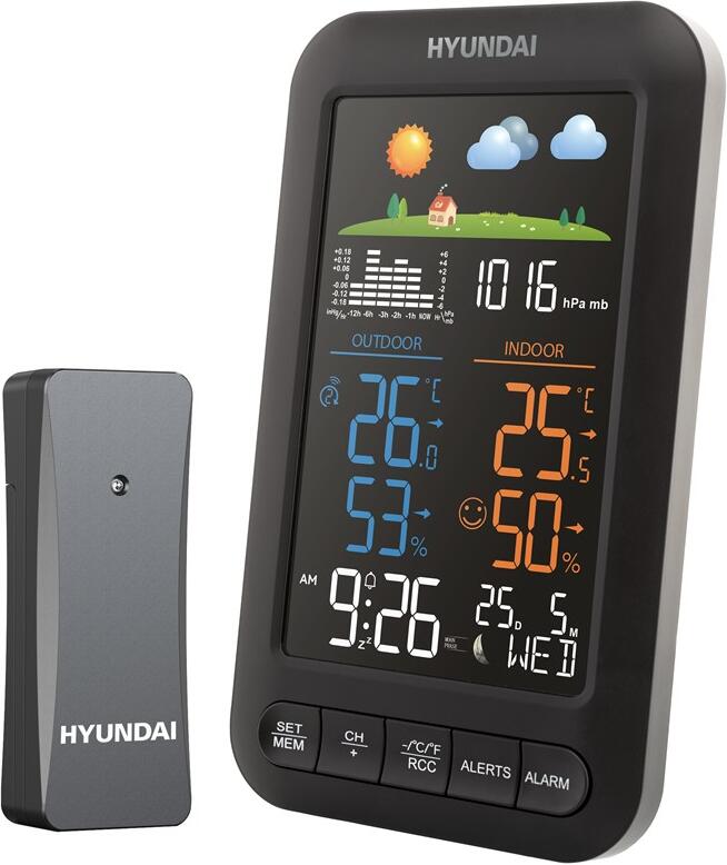 Meteostanice Hyundai WS 5110, černá