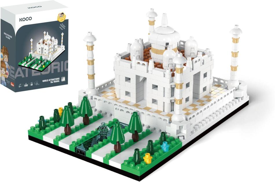 Stavebnice mini KOCO Taj Mahal plast 539 ks v krabičce 13x16,5x7cm