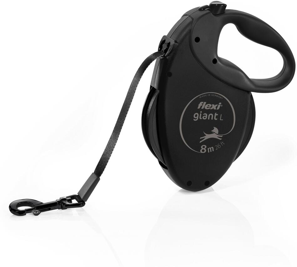 Flexi Vodítko Giant L Black Edition pásek 8m černé