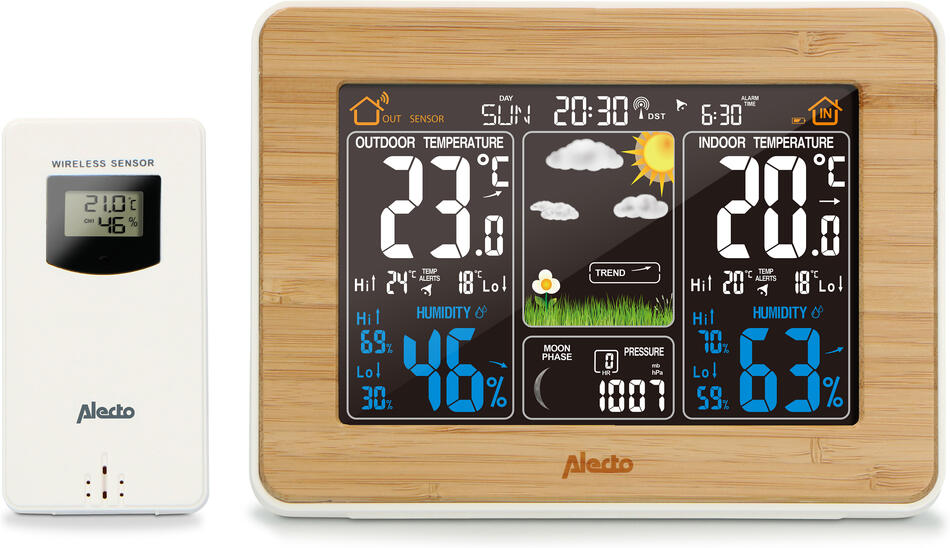 Meteorologická stanice s bezdrátovým senzorem Bamboo Alecto WS-1560
