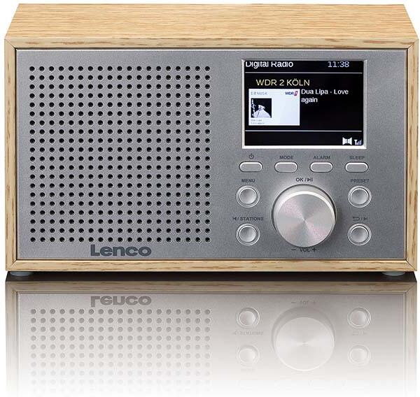 Monofonní rádio DAB+ FM s Bluetooth® Wood Lenco DAR-017WH