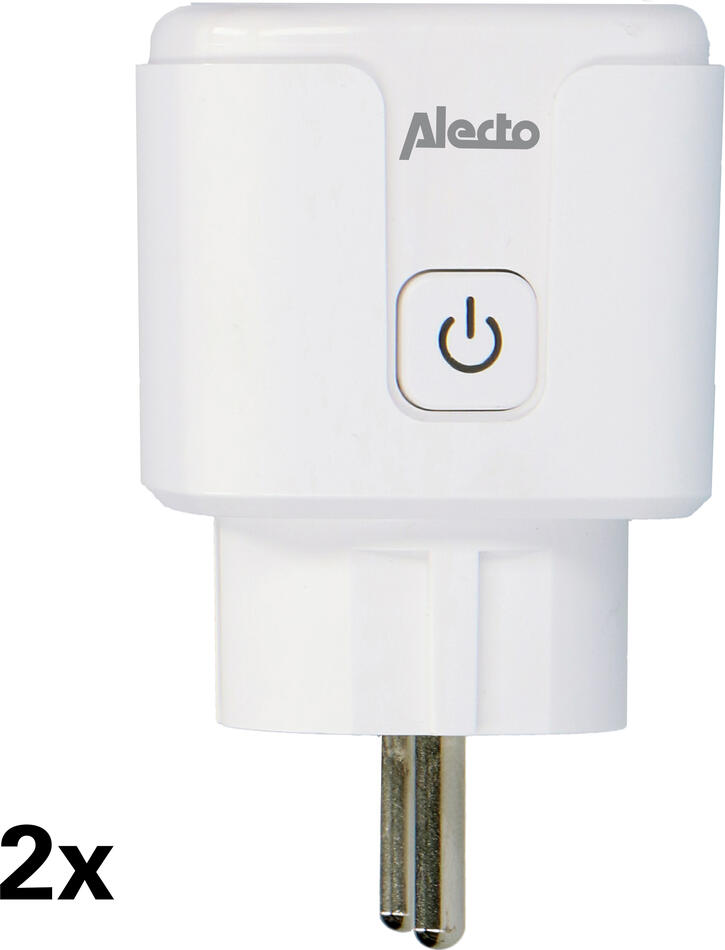 Chytrá Wi-Fi zásuvka s monitorem spotřeby 16A 3680W 2-pack Bílá Alecto SMART-PLUG20 2