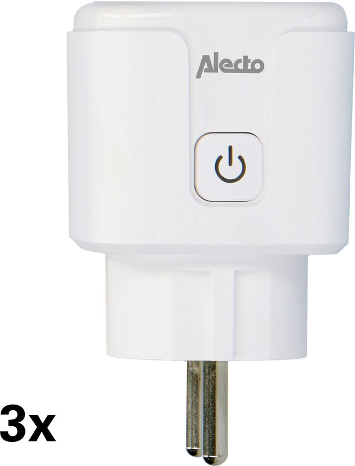Chytrá Wi-Fi zásuvka s monitorem spotřeby 16A 3680W 3-pack Bílá Alecto SMART-PLUG20 3