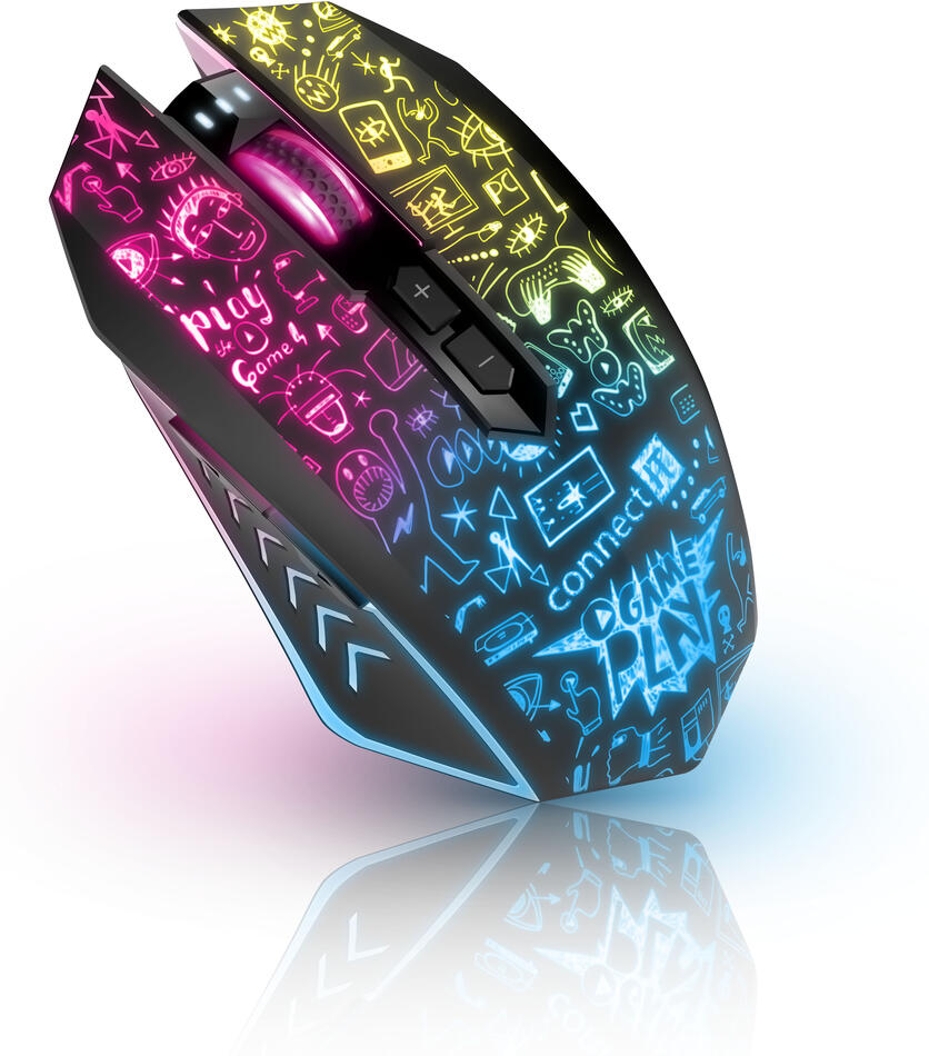 CONNECT IT DOODLE 2 PRO bezdrátová herní myš 4800 DPI podsvícená