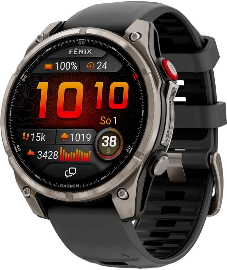 Chytré hodinky Garmin Fenix 8 Pro 47mm AMOLED SapphireTitanium, šedé