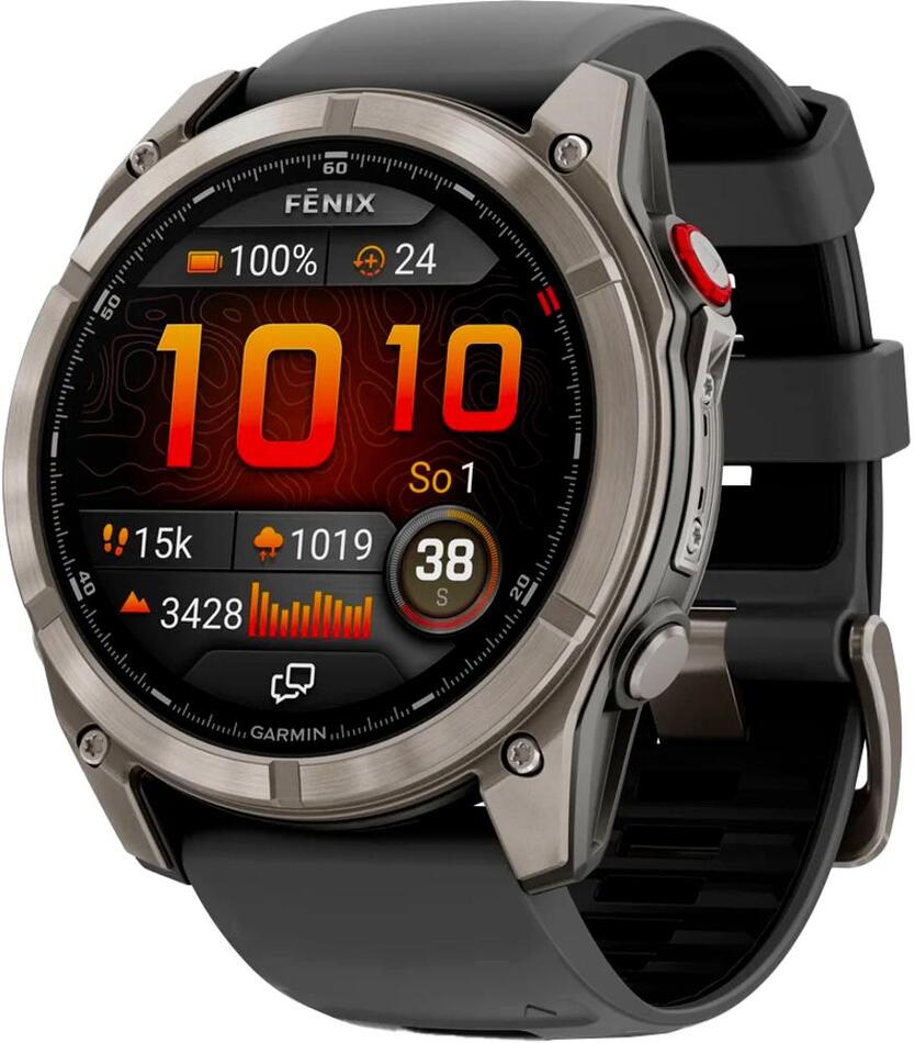 Chytré hodinky Garmin Fenix 8 Pro 51mm AMOLED, SapphireTitanium/Black