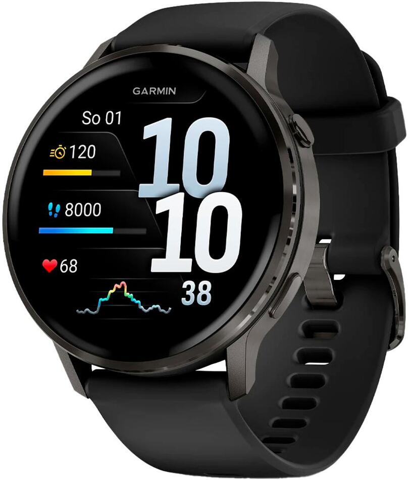 Smart hodinky Garmin Venu 4 45mm Slate + Black sili