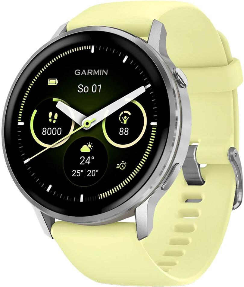 Smart hodinky Garmin Venu 4 45mm Silver/Citron sili