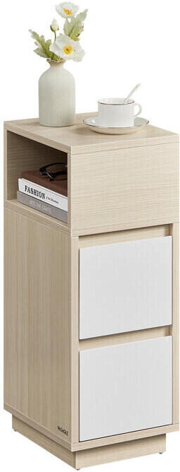 Odkládací stolek 25x30x65cm, mdf, bělený dub, ANT-E1065 BUK Autronic, Béžová