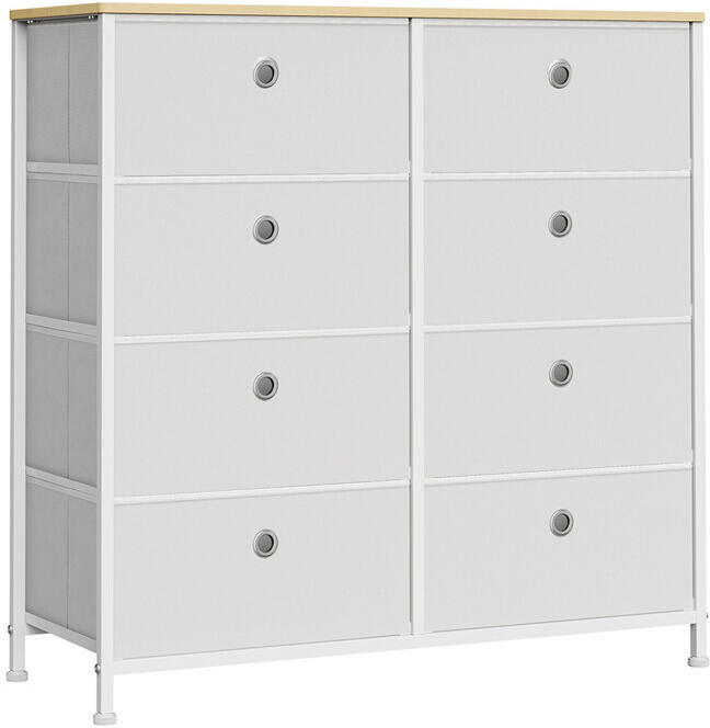 Komoda 80x30x82cm, kov, bílá, AUK-E1024 WT Autronic