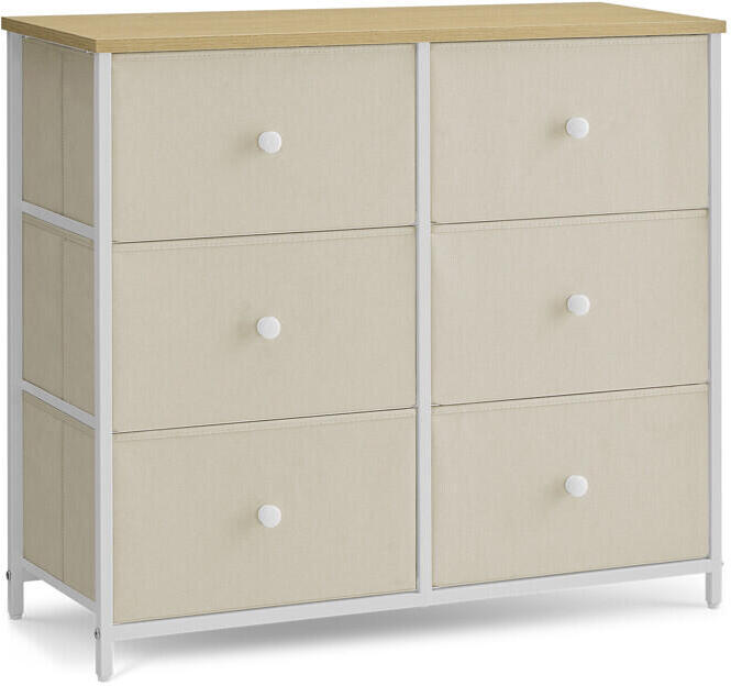 Komoda 80x30x71cm, kov, béžová, AUK-E1033 WT Autronic