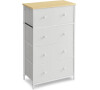 Komoda 56x30x93cm, kov, bílá, AUK-E1051 WT Autronic