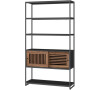 Regál, mdf, černá, AUR-E1121 BK Autronic