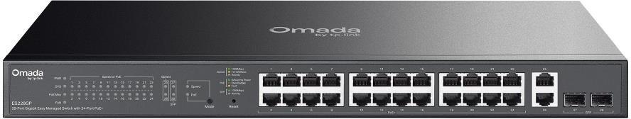 TP-Link OMADA switch ES228GP (26xGbE,2xSFP,24xPoE+,250W)