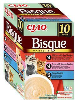 Churu Cat BOX Bisque Chick.Beef&Tun.Salmon&Tuna 10x40g