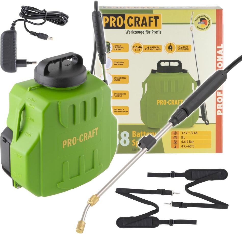 Aku postřikovač Procraft AS8