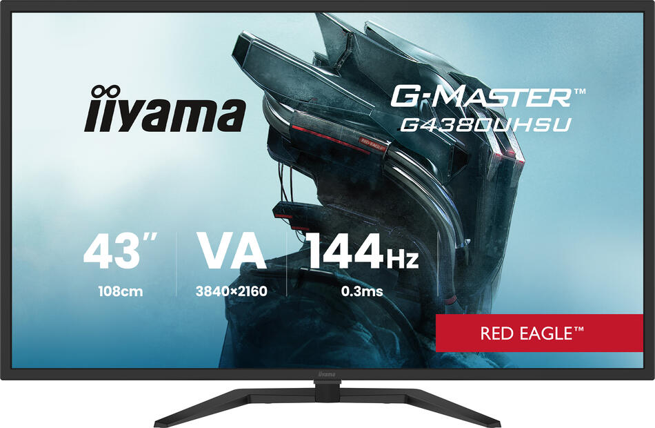 IIYAMA G-Master/G4380UHSU-B2/42,5"/VA/4K UHD / 144Hz / 0,3ms / Černá / 3R