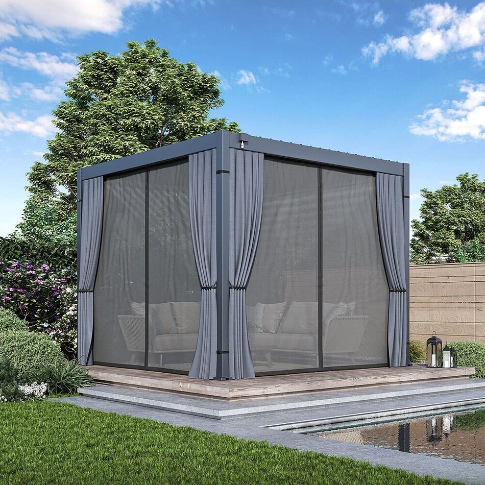 ROJA set závěsů a moskytiér pro pergolu ECONOMY 3x3 m